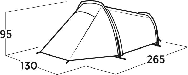 Produktbild Easy Camp Tunnelzelt Sarek 1 (dunkelgr?n/orange, Modell 2025) (Tunnelzelt, 1.80 kg, 1 Person)