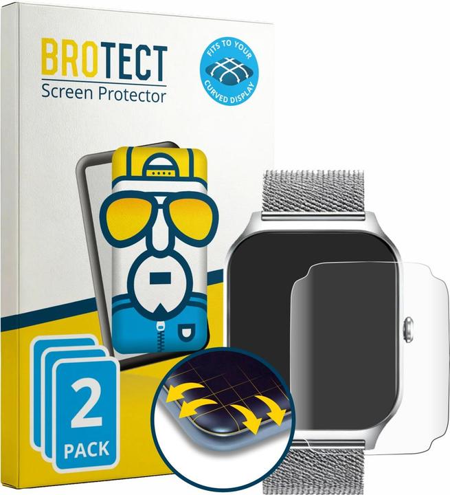 Produktbild BROTECT Fullscreen für Popglory P125 1.85" Schutzfolie Displayschutz Folie Klar Transparent