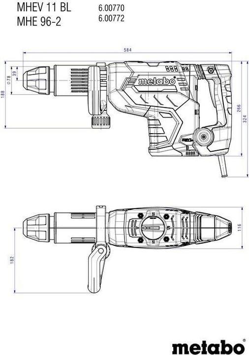 Produktbild Metabo Mhev 11 Bl (Netzbetrieb)