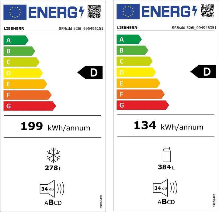 Energy Label Liebherr XRFsd 5265 Prime (384 l)