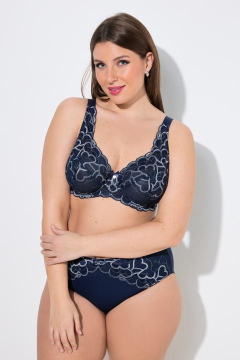 Produktbild Ulla Popken Bügel-BH, Herzen, Spitze (Einzelpack, 85 E)