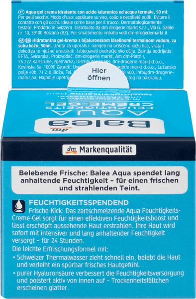 Produktbild dm Balea Aqua Feuchtigkeits Creme-Gel (50 ml, Tagescreme)