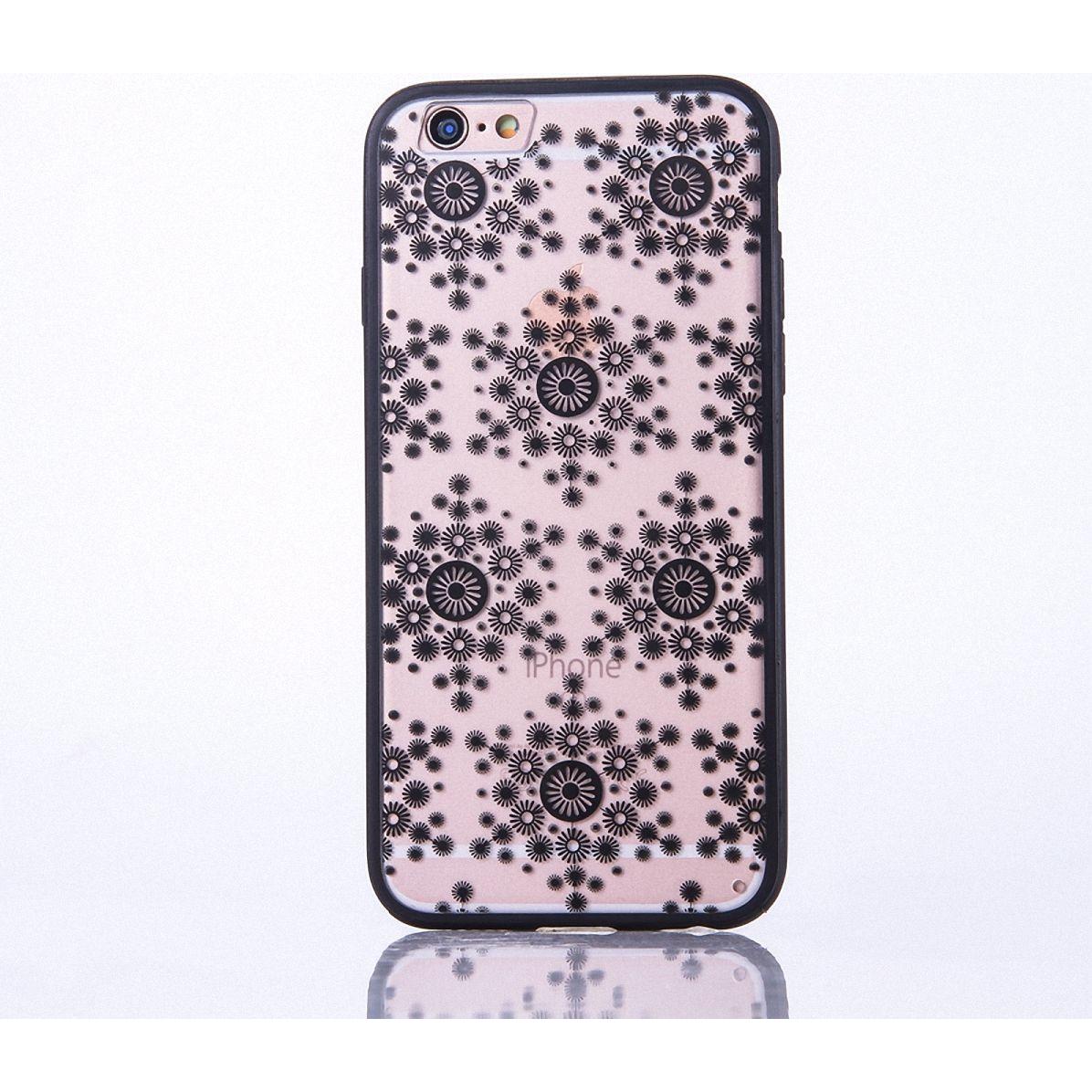 König Design Apple iPhone 6 / 6s Handy Hülle Mandala Case Schutzhülle Motiv Flocken Schwarz (Apple iPhone 6), Smartphone...