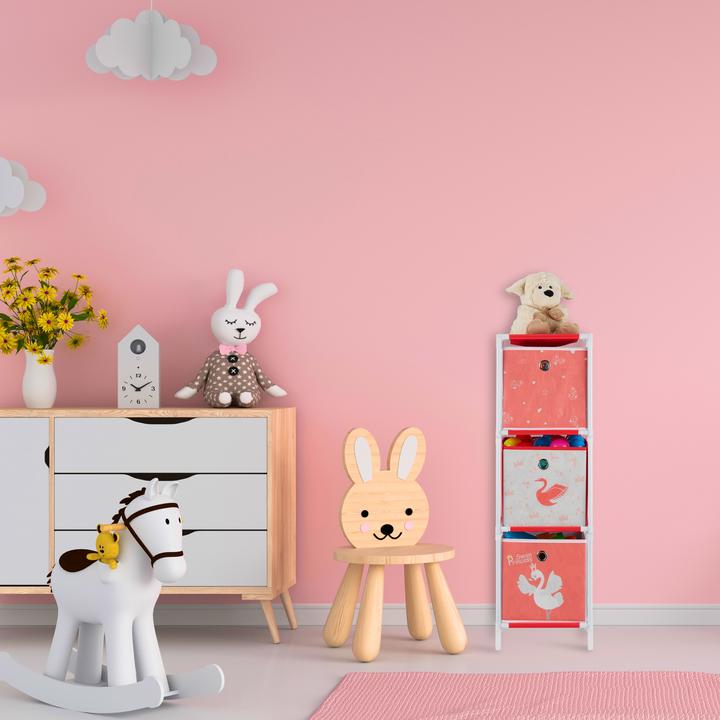 Actual product image Relaxdays Swan Kids' Shelf with Boxes