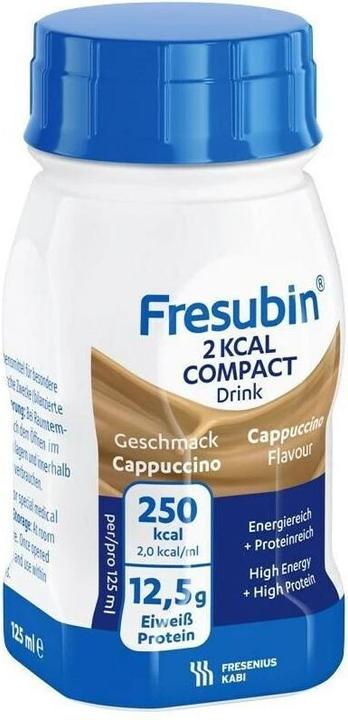 Produktbild Fresubin 2 kcal Drink Compact Cappuccino, 4x 125 ml (4 Stück, Flüssigkeit, 635 g)