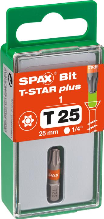 Actual product image Spax BIT T-STAR PLUS T25 25mm S (T 25)