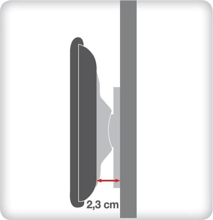 Actual product image Techly Mounting Kit (Wall Mount) - For Flat Panel Display - Black - Screen Size: (Wall, 55", 50 kg)