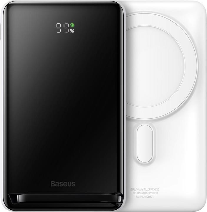 Productafbeelding Baseus Powerbank Magnetic 10000mAh 20W (wit) (10000 mAh, 20 W, 38.50 Wh)