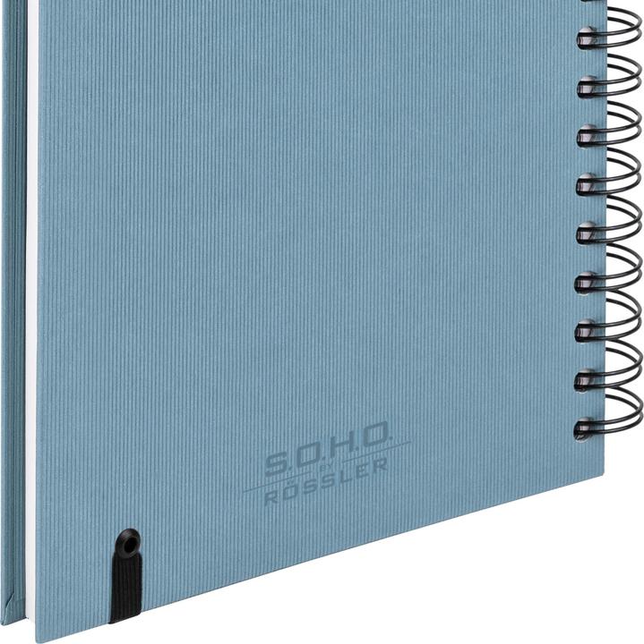 Actual product image Rössler Spiral notebook Soho denim (A5, Plain, Hardcover)