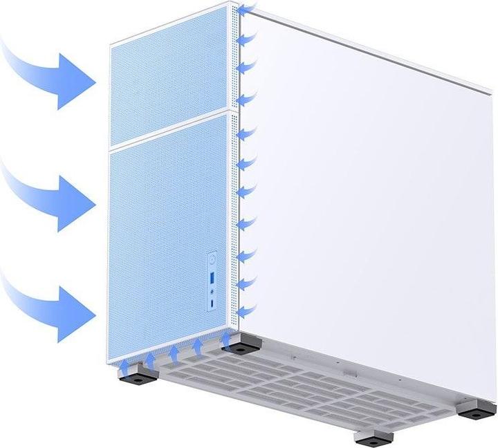 Produktbild Jonsbo D41 MESH White (ATX, DTX, mATX, Mini-ITX)