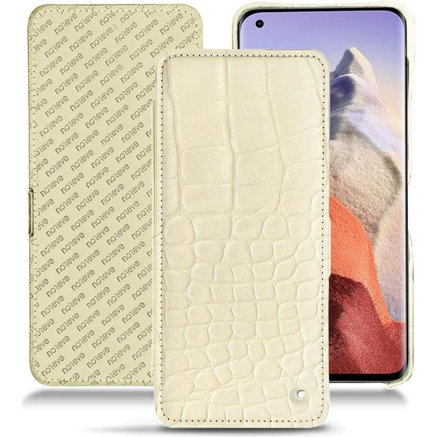Noreve Lederschutzhülle horizontal (Xiaomi Mi 11 Ultra), Smartphone Hülle, Weiss