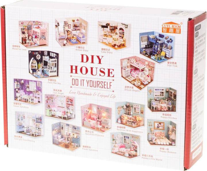 Produktbild Ikonka Retro-Modell Holzpuppenhaus DIY 3013