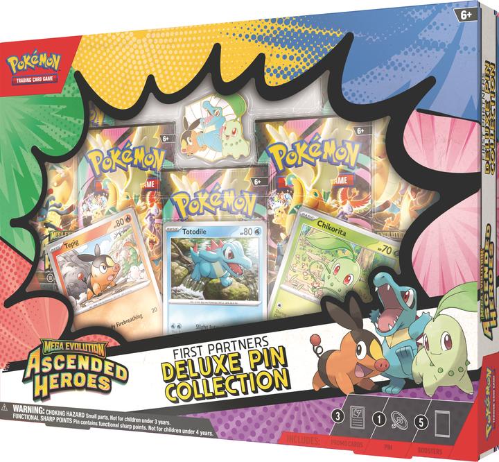 Pokémon P-EN ME02.5 First Partners Deluxe Pin Collection (Englisch, Box Set & Collection)