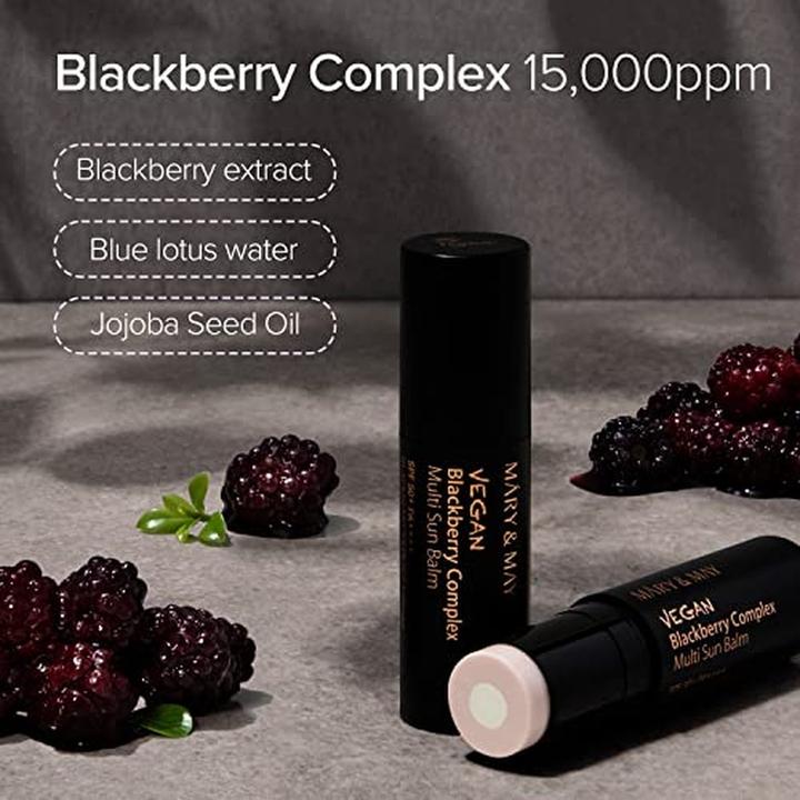 Produktbild Mary&May Veganer Brombeerkomplex Multi Sun Balm SPF 50+ PA++++ 0.35 oz 10g (Sonnencreme Gesicht, SPF 50+, 10 g)