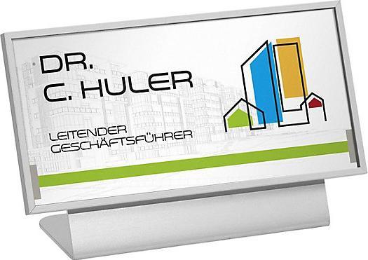 Produktbild Moedel MADRID Silver Line™ Tischaufsteller, Format 75,5x150,5 mm, mit Filzgleiter