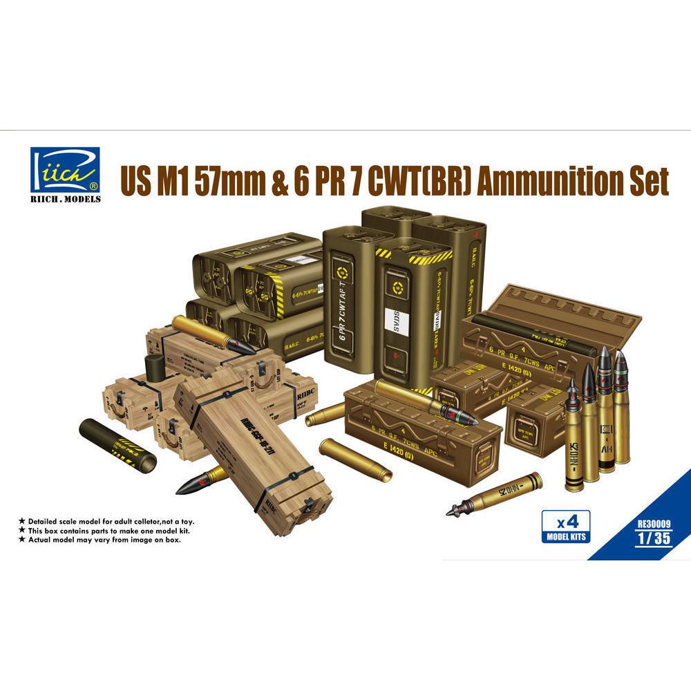 Thumbnail - Riich Models US M1 57mm&6PR 7cwt(BR)Ammunition Set(Mo (Model Kits x4)