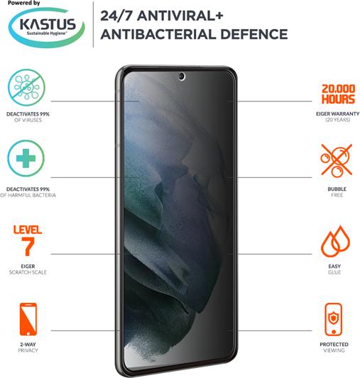 Actual product image Eiger Mountain Glass Black Edge (1 pcs., Samsung Galaxy S22)