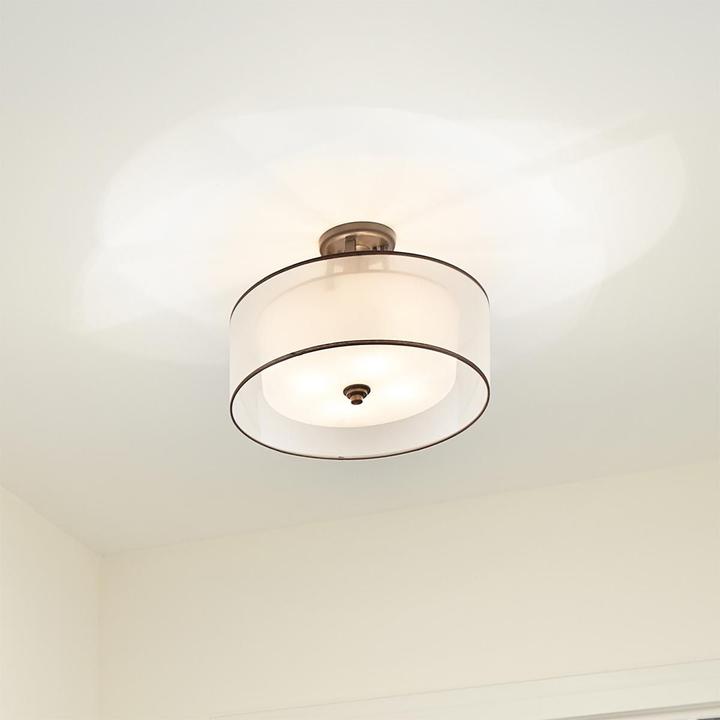Actual product image Elstead Lighting Lacey ceiling light E27 4-fold mission bronze light umber, earth colour, metallic frosted (E27)