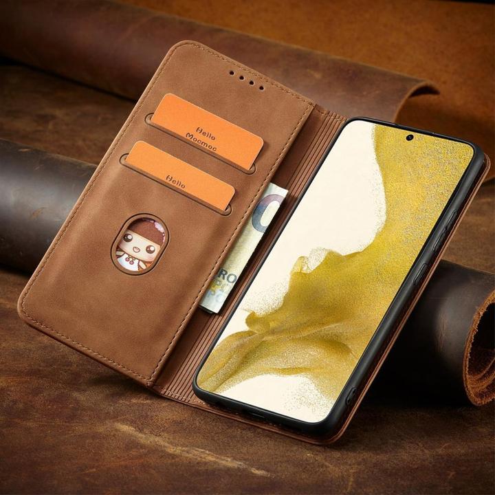 Produktbild Hurtel Magnet Fancy Case für Samsung Galaxy S23+ Flip Cover Wallet Stand Braun (Samsung Galaxy S23+)