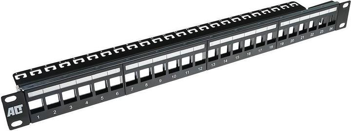 Produktbild ACT 24 Port Keystone-jack patchpanel without connectors. Number of sockets: 24 24 port keystone panel