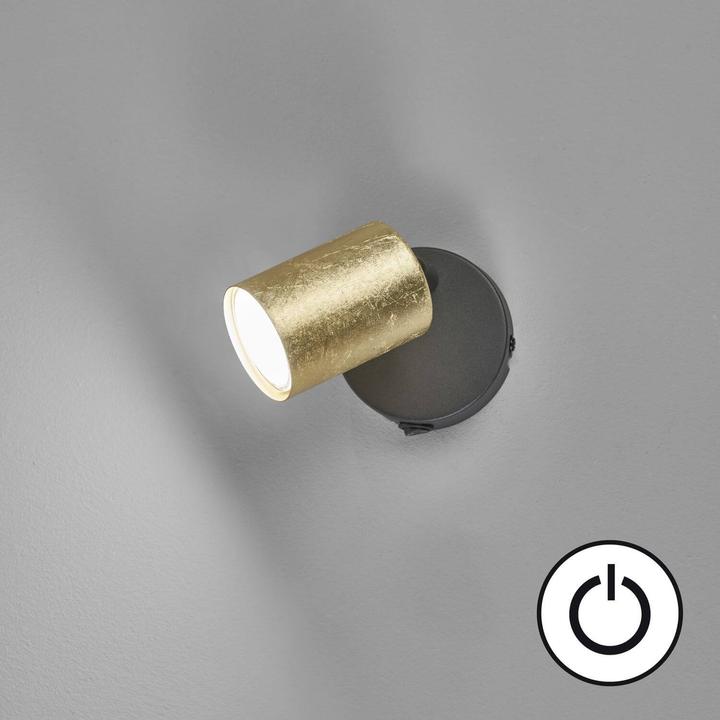 Actual product image Fischer & Honsel Honsel Vano LED wall light GU10 warm white sand black 30497