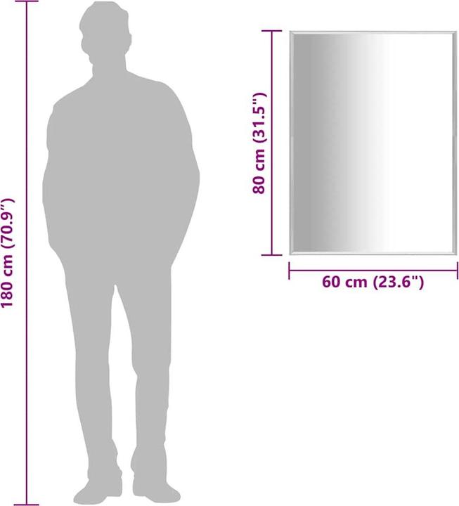 Immagine prodotto vidaXL Specchio (80 x 60 cm)