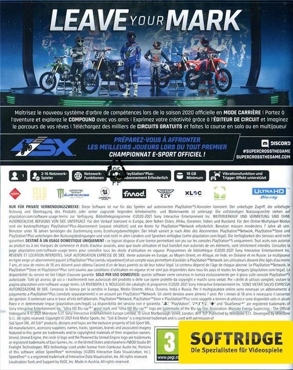 Image du produit Milestone Monster Energy Supercross 5 (PS5, Multilingue)