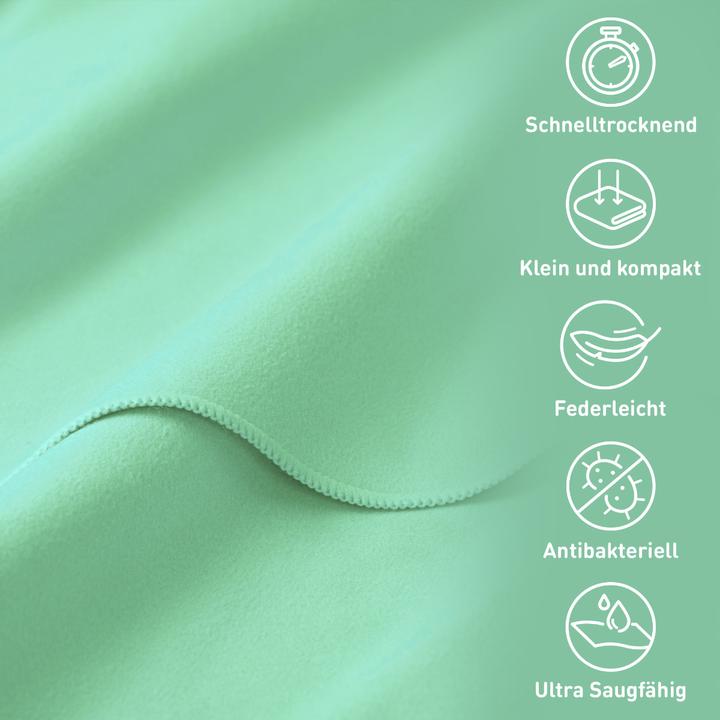 Produktbild Fit-Flip Fitnesshandtuch Mikrofaser mit Reissverschlusstasche 130x48cm (130 x 48 cm)