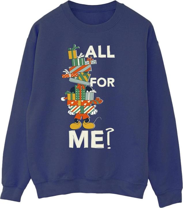 Actual product image Disney Mens Mickey Mouse Presents All For Me Sweatshirt (M)