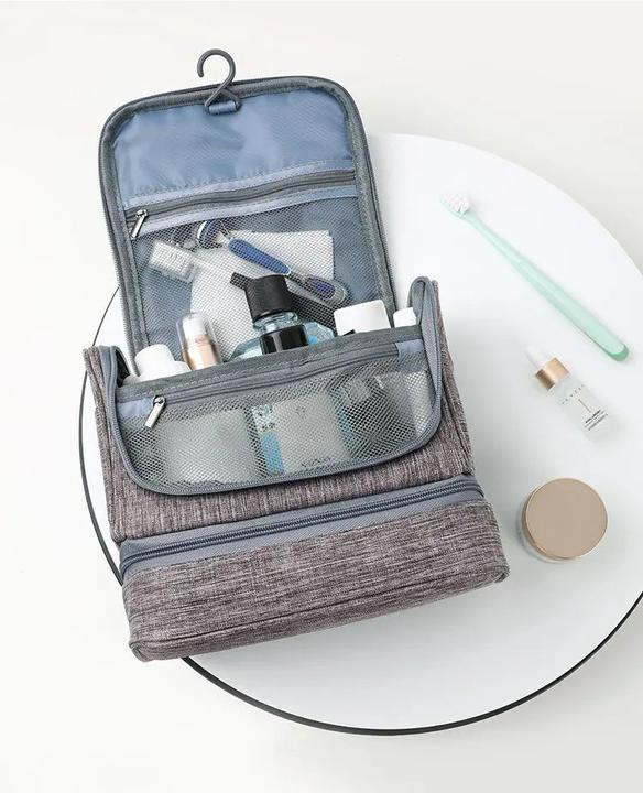 Produktbild Only-Bags.Store Necessaries Hanging Make Up Bag Travel Organizer Kosmetiktaschen Wash Toiletry Bag, blau