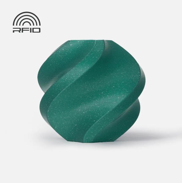 Actual product image Bambu Lab PLA Sparkle - Alpine Green Sparkle - 1.75mm (PLA, 1.75 mm, Green)