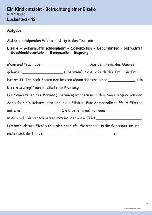 Produktbild Betzold Ein Kind entsteht