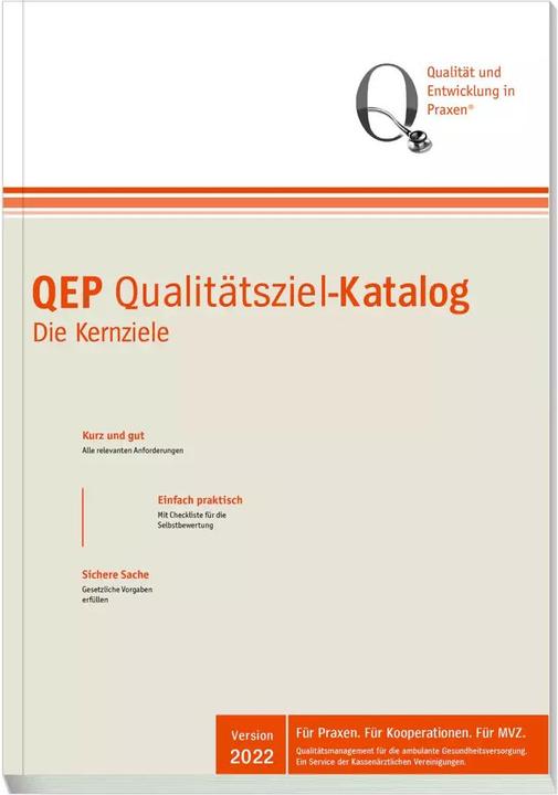 Actual product image QEP® Qualitätsziel-Katalog (German, National Association of Statutory Health Insurance Physicians, 2022)