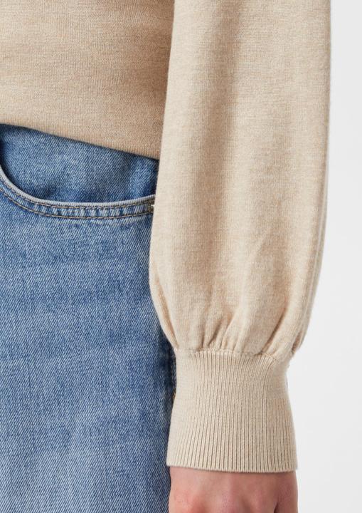 Produktbild Comma Strickpullover Feinstrickpullover mit leichten Ballonärmeln (38)