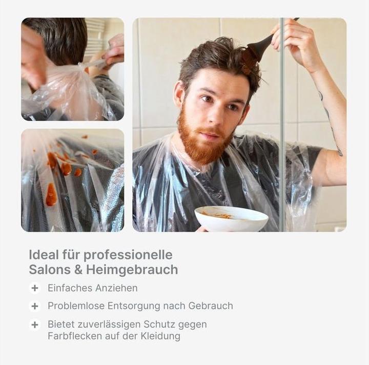 Actual product image Hermex Hairdressing apron Hair cutting apron Colouring apron Disposable apron 50 pieces