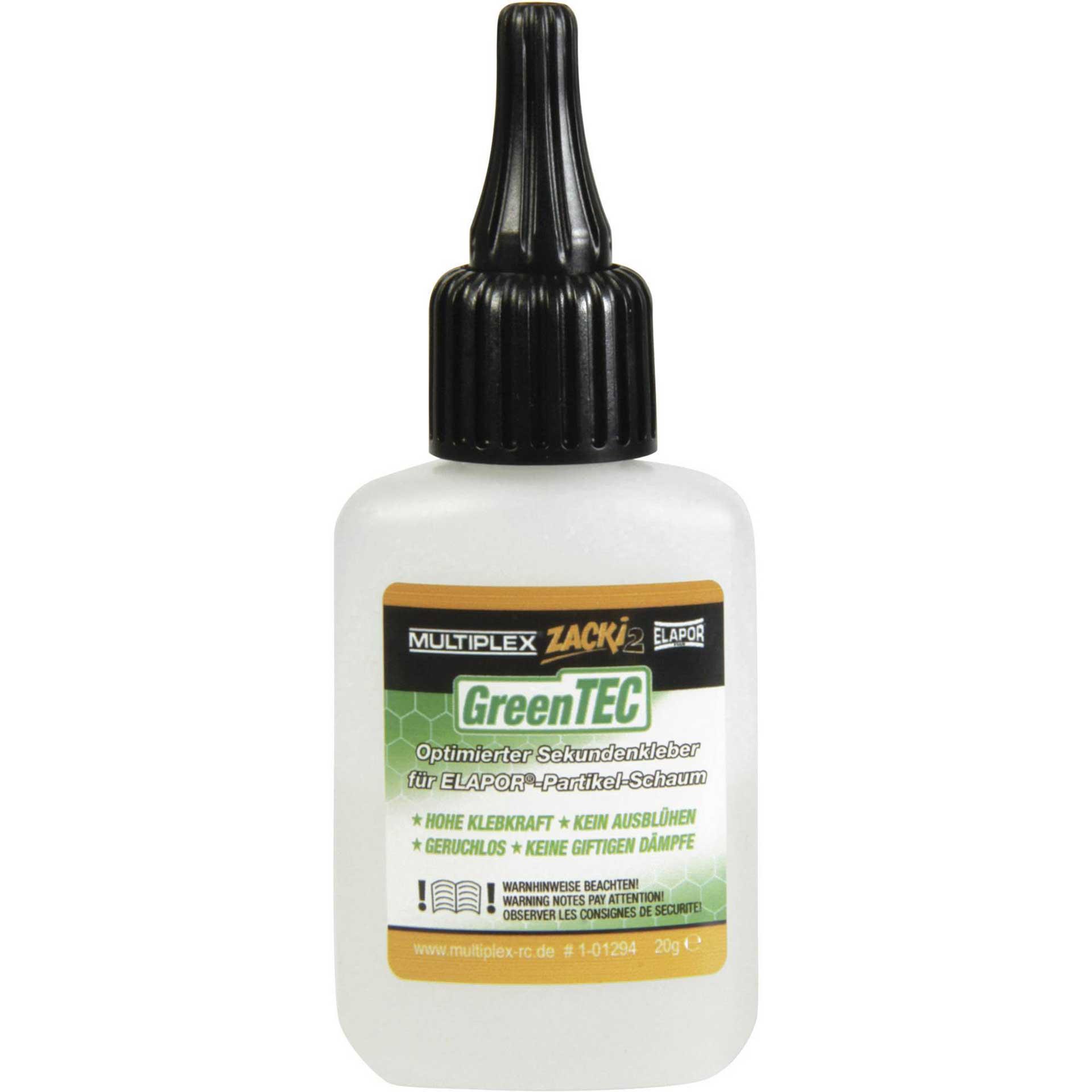 Multiplex, Klebstoff, zacki 2 greentec 20g sekundenkleber (20 g)