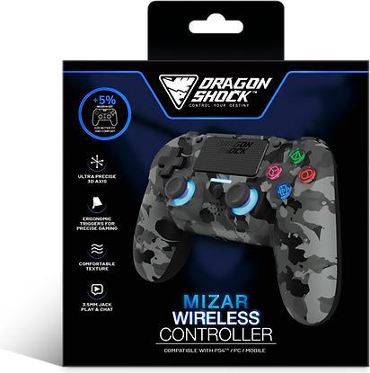 Image du produit DragonShock Controller Mizar Wireless gris camo PS4 (PS4)