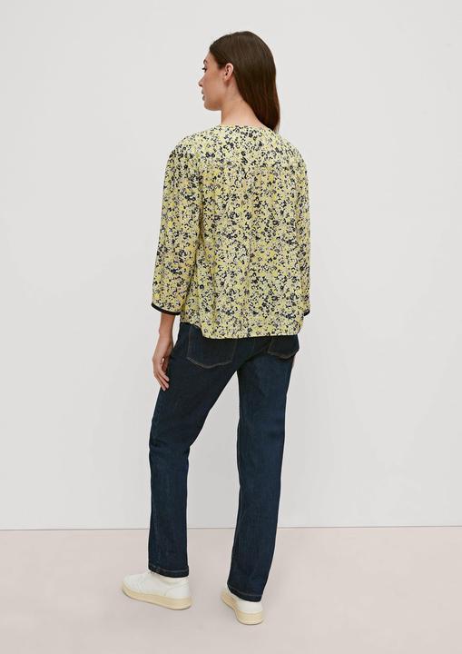 Image du produit Comma Bluse Viskosebluse mit Tunika-Ausschnitt (42)