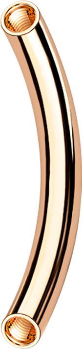 Actual product image Star Piercing Micro Bananen-Stab rosegold mit 0.8 mm Innengewinde (without brass, Surgical steel 316L)