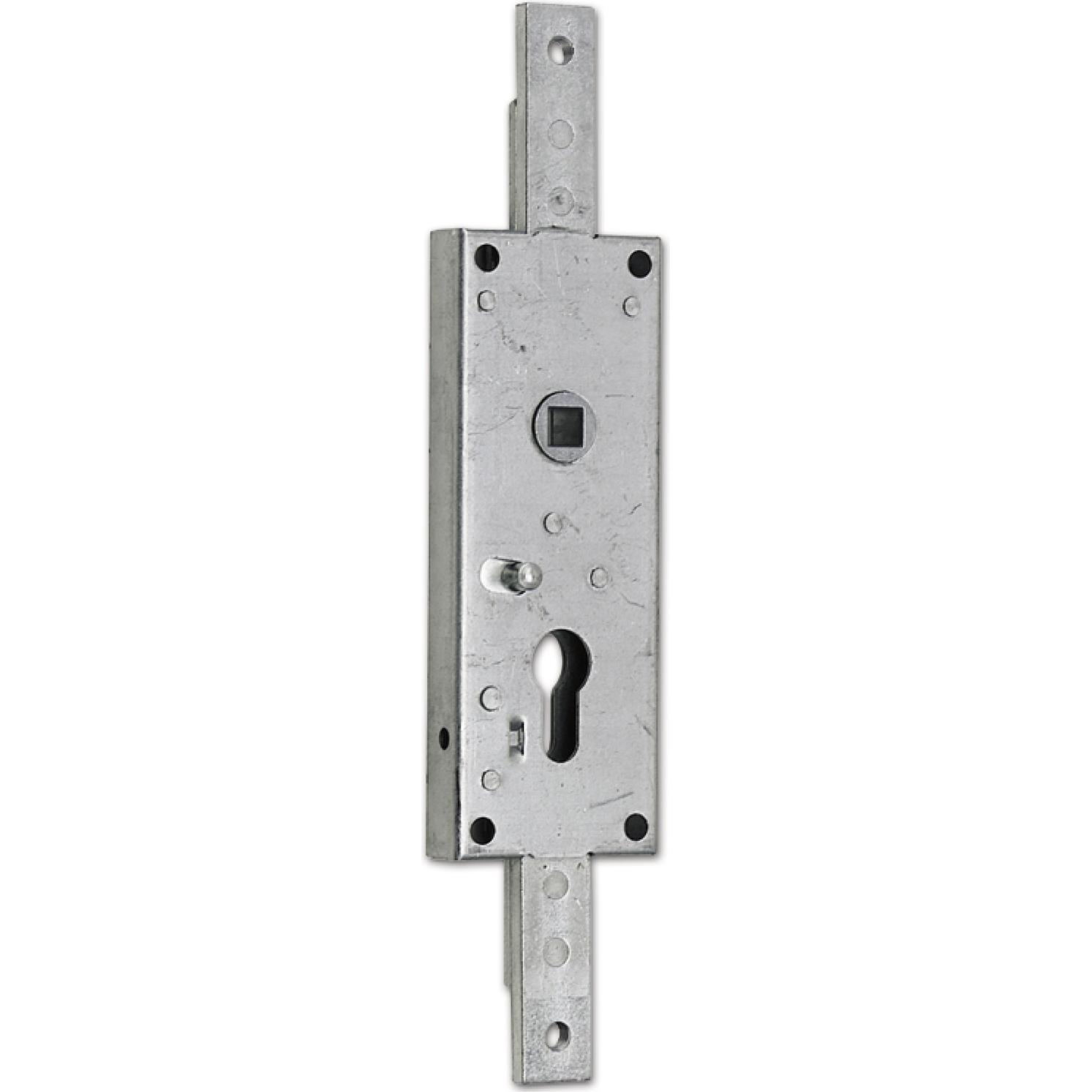 Assa Abloy, Türschloss + Schliesszylinder, Kipptorschloss ungefedert, nach oben u. unten, Kasten 60x160 mm,verzinkt