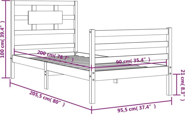 Produktbild vidaXL Barby (90 x 200 cm)