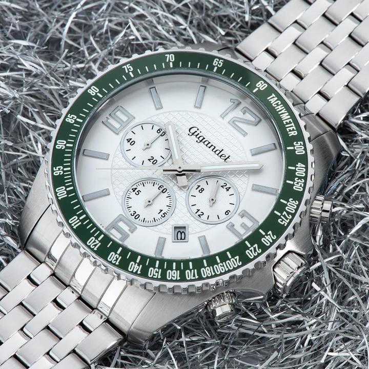 Actual product image Gigandet Analog Chronograph Watch with Tachymeter Bezel, 100m Water Resistant (Chronograph)