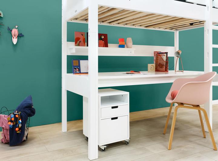 Actual product image Bopita Combiflex Loft Bed XL 90x200 with Straight Stairs White