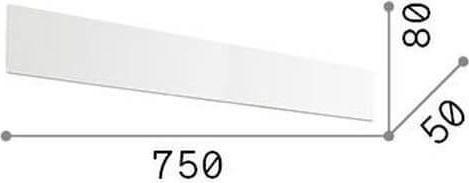 Produktbild Ideal lux ZIG ZAG LED Wandleuchte 30W Messing warmweiss 287072 (4100 lm)