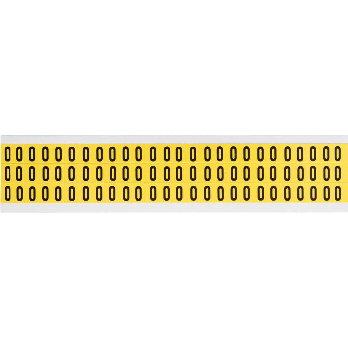 Brady 3410-0, B-499, Schwarz auf Gelb, 9 x 13mm, Zahl 0, Schrifthhe 8mm(25 K. 78 E.) (034100) (3410-0)