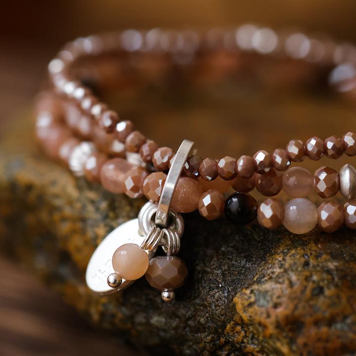 Andreani Armband mit echtem rotem Jaspis (8 cm, Steine)