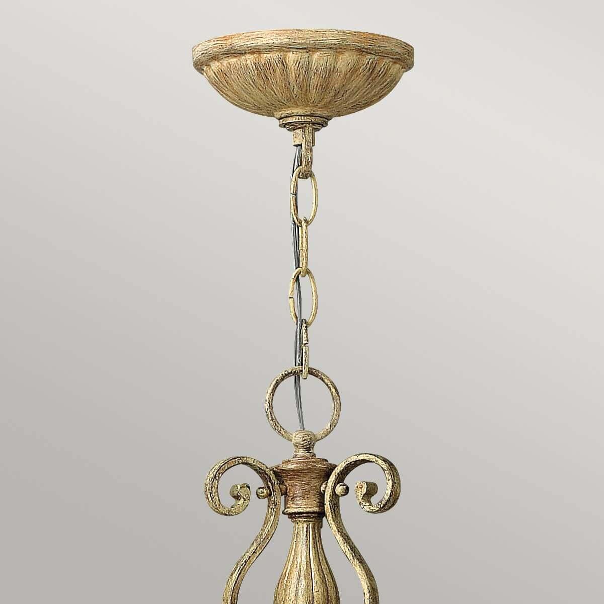 Thumbnail - Elstead Lighting, Kronleuchter, Carabel Kronleuchter E27 3-fach Gebürsteter Champagner (53.30 cm)