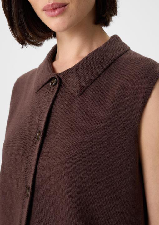Image du produit Comma Strickjacke Strickweste aus Baumwollmix mit Umlegekragen (38)
