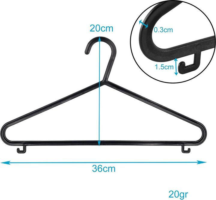 Actual product image Intirilife Kleiderbügel Set mit Hosensteg (30 x)