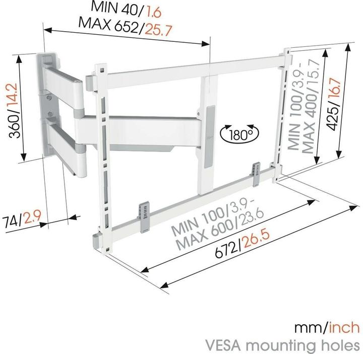 Produktbild Vogels TVM 5645 (Wand, 45 kg, 40" - 77")